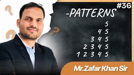36. Pattern In Python By Zafar Khan Sir | Zafar Khan