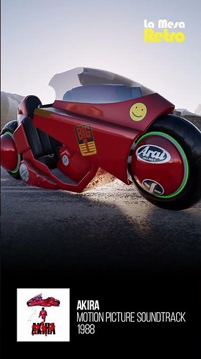 La moto de Shotaro Kaneda, de la película Akira (1988), de color rojo Creada por Katsuhiro Otomo,