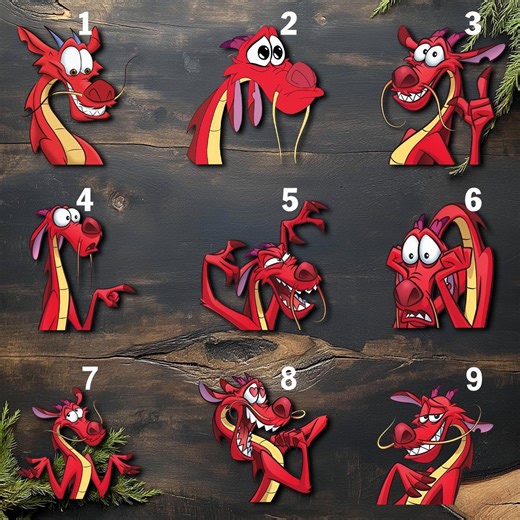 Disney Mushu Dragon Peeker Sticker, Cute Peeking Vinyl Decal, Waterproof Car & Laptop Sticker, Funny Dragon Disney Gift NHPW10 - Etsy