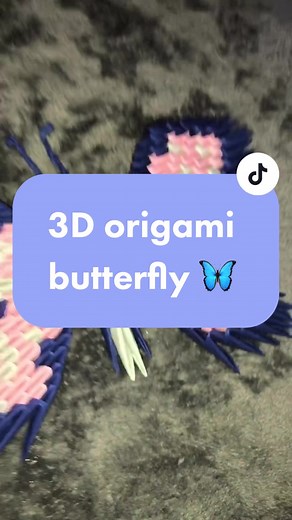 3D origami butterfly 🦋 this is definitely one of my favourites #fypシ #origami #3dorigami #foryou #smallbusiness #etsy #handmade #weddings #butterfly