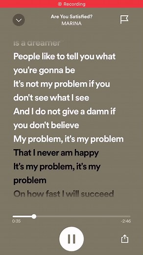 Marina: Are You Satisfied? Full Song Lyrics