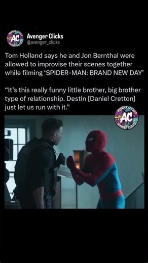 Tom Holland and Jon Bernthal improvised their Spider-Man scenes!🕷️💀#SpiderMan #Punisher #MCU #Shorts