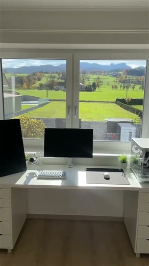 Dream Work From Home Setup with Beautiful Window View 🌿 ! #setupinspiration #gamingroom #gamerlife