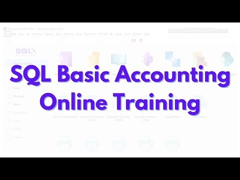 SQL Basic Accounting Online Training - Recorded Video 10/1/25