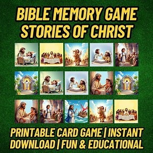 Jesus Memory Game: Bible Stories Matching Pairs - Christian Printable (PDF Download) - Etsy