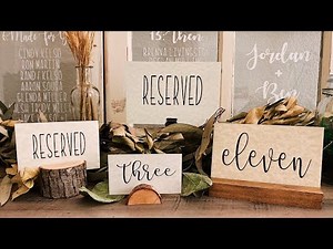 DIY Table Numbers | Rustic Wedding Decor | Cut Cardstock Cricut Maker | Cricut Design Space