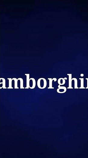 How to pronounce Lamborghini in english