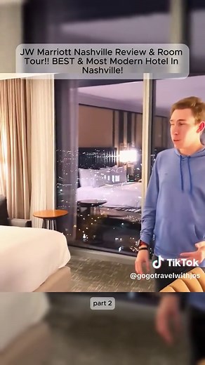 Part 2 JW Marriott Nashville Review & Room Tour!! BEST & Most Modern Hotel In Nashville!#foryou #fyp #viral