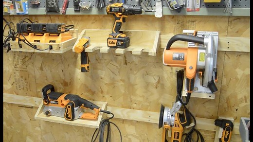 Organize Power Tools with a DIY French Cleat System