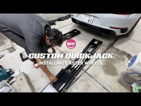 QUICKJACK CUSTOM, Installing caster wheels on Quickjack, クイックジャッキをカスタムしてもっと便利に！
