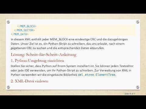 Wie man XML-Dateien mit Python parst und relevante Daten extrahiert