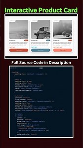 Interactive Product Card UI Animation 🔥 HTML CSS Modern E-Commerce Design