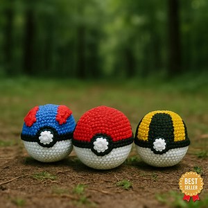 Pokeball Crochet Pattern Set, Amigurumi Pokemon Crochet PDF Bundle, Digital Pattern Download - Etsy UK