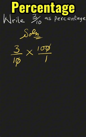 💯💥How To Change Fraction To Percentage 💫#shorts #fractiontopercentage #maths