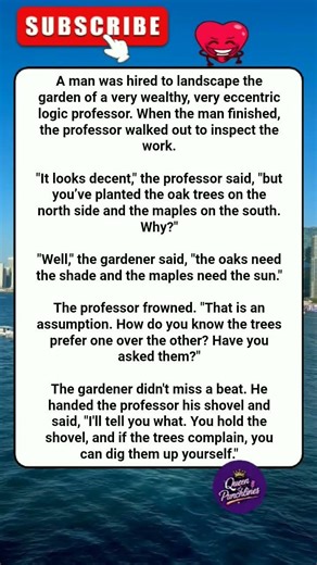 If the trees complain, you can dig them up yourself 😂 Common Sense vs. Tenure