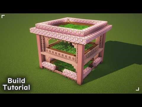 🌸 Simple Cherry Blossom Stacked Farm 🌾 | Minecraft Build Tutorial