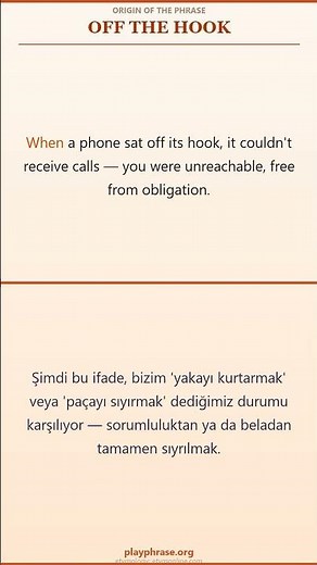 What Does "Off The Hook" Mean? Origin & Meaning #shorts