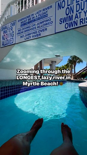 Float your worries away…☀️ Crown Reef is the home to the longest lazy river in Myrtle Beach! Perfect for relaxing, splashing, and memory-making with the whole crew.🌟 #myrtlebeach #travel #vacation #familyfun #oceanfront #beachresort #familyvacation #lazyriver #crownreef | VacationMyrtleBeach.com