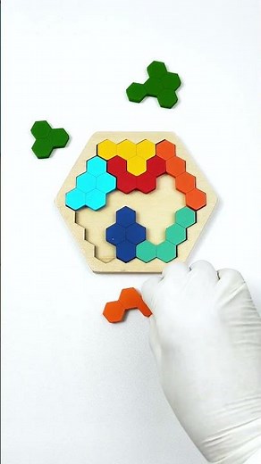 🧠 Can You Solve This Hexagon Brain Puzzle? | Tangram Puzzle For Kids Challenge #kidspuzzles