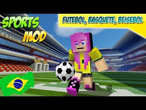 SPORTS MOD - SOCCER, BASKETBALL, BASEBALL - MINECRAFT MOD TUTORIAL #60