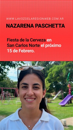 Nazarena Paschetta - Presidenta Comunal San Carlos Norte La Comuna de San Carlos Norte anunció la realización de la Fiesta de la Cerveza, una propuesta cultural que apunta a poner en valor las producciones artesanales y a fortalecer el encuentro comunitario. La actividad contará con espectáculos en vivo de Los Bam Band, Pegaband y Simplemente Llamadores, que formarán parte de la grilla artística del evento. En diálogo con este medio, la presidenta comunal Nazarena Paschetta informó además que se