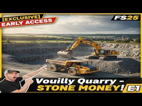 E1[EXCLUSIVE] FS25 Vouilly Quarry & LIVE Modding! Hard Start Ep 1 JMGaming
