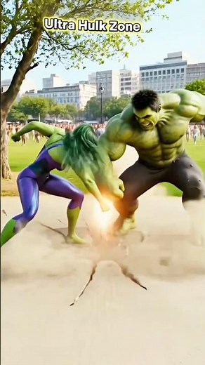 Hulk VS She Hulk fighting scene 🔥😱 | Ultra Hulk Zone #hulk #hulkshorts #ai