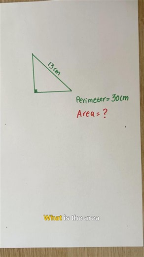 Most People Can’t Find This Area — Right Angle 📐 Triangle