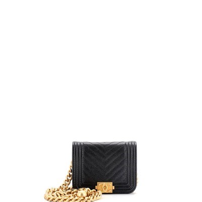 Chanel Boy Flap Chain Belt Bag Chevron Caviar | eBay