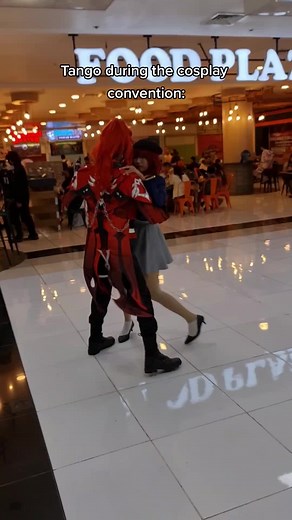 Tango Cosplay Dance with Diluc and Kana from Genshin Impact and Oshi no Ko