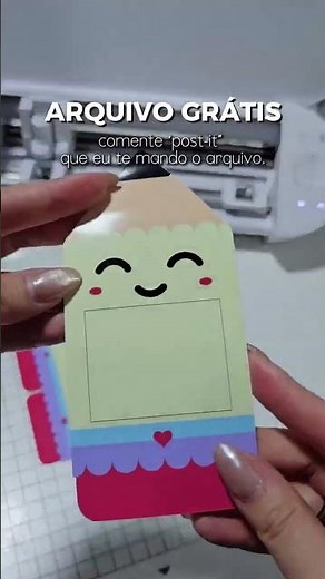 Post-it personalizado pronto pra cortar 📝✨ Quer criar post-its personalizados pra usar no dia a