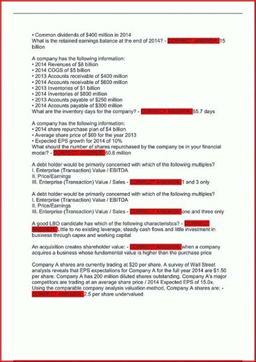 Ma Modeling Exam Answers From Wall Street Prep Latest Update video