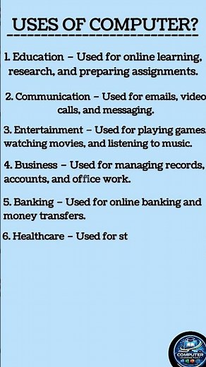 Uses Of Computer?Computers make our work faster, easier, smarter.‪@Priyankacomputerlearningpoint‬