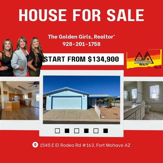 ✨ Just Listed in Fort Mohave! | $134,900 ✨ Welcome to Arrowhead...