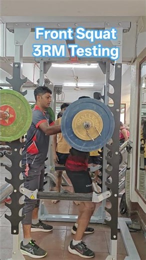 Front Squat 3Rm testing #sprinter #athletics #strengthtraining #strength #frontsquat #frontsquats