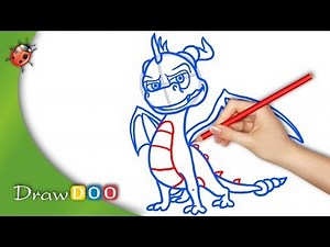 Spyro the Dragon from Dragons Drawing Tutorial