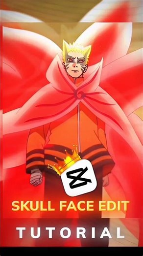HOW TO MAKE SKULL FACE EDIT TUTORIAL 🚀📈 #naruto #anime #animeedit