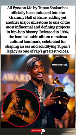 🏆 2Pac's 'All Eyez on Me' Inducted Into Grammy Hall of Fame 2026 #fyp #fypage #ytshorts #2pac #viral