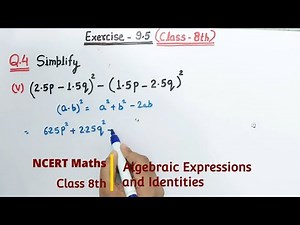 Exercise 9.5 Q4 Class 8 | Ch 9 Algebraic expressions and Identities Ncert Maths | Ex 9.5 Q4 class 8