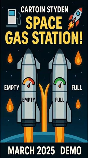 SpaceX Will Build GAS STATIONS in SPACE! ⛽🚀 (Game-Changer for Mars!) #space #youtubeshorts
