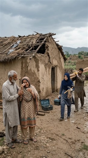 From Tears to Light: A Mud Home Rebuilt into Solar-Powered Hope #actofkindness #homerebuild #shorts