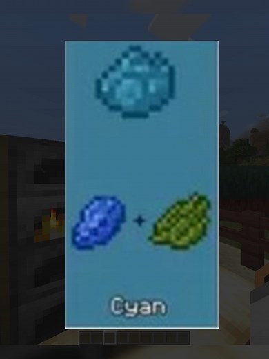 Como obtener el Tinte Cian en Minecraft? #minecraft #minecrafttutorial #minecrafter #minecrafthacks #minecraftclips #minecraftdecorations #minecraftmemes