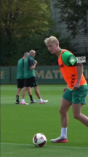Tricks und Tore von Oskar Wojcik und Co.: Highlights des Werder-Trainings am Dienstag vor Augsburg