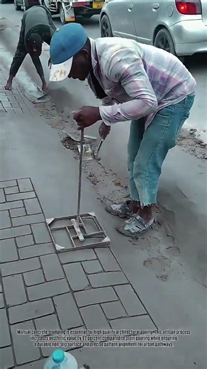 Master Decorative Pavement with High Precision Manual Concrete Block Stamping