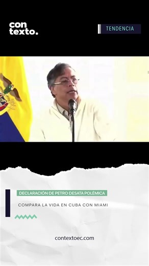 ⚫ #EnConTexto Gustavo Petro comparó a Cuba y Miami, afirmando que la vida en la isla “es muchísimo mejor”. La afirmación fue recibida con escepticismo, dado que Cuba atraviesa problemas estructurales persistentes, como escasez de bienes básicos y restricciones a la libertad de prensa e internet.