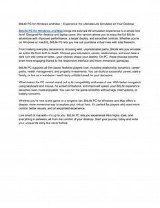 BitLife PC for Windows and Mac – Experience the Ultimate Life Simulator on Your Desktop - SlideServe