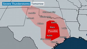 Heads up, Texas! You'll be facing a severe weather threat tomorrow. We're LIVE with what you need to know. | The Weather Channel