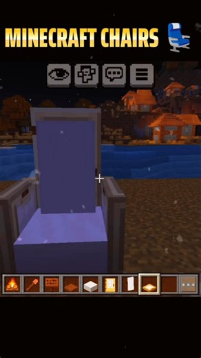 MINECRAFT 4 CHAIRS DESIGNS 😱 #impossible #minecraft #gaming #cartoon #minecraftbuilding #games