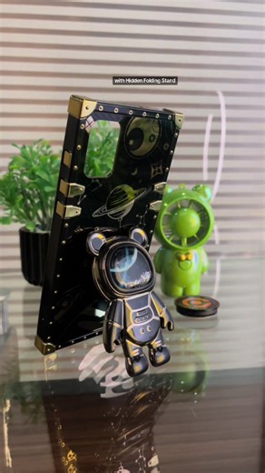 Samsung Galaxy A31 Space Bear Case with Hidden Folding Stand