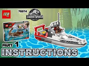 LEGO Jurassic World Brick-Built Mosasaurus Boat Mission 76974 – 4K Build Instructions (Part 1 of 2)